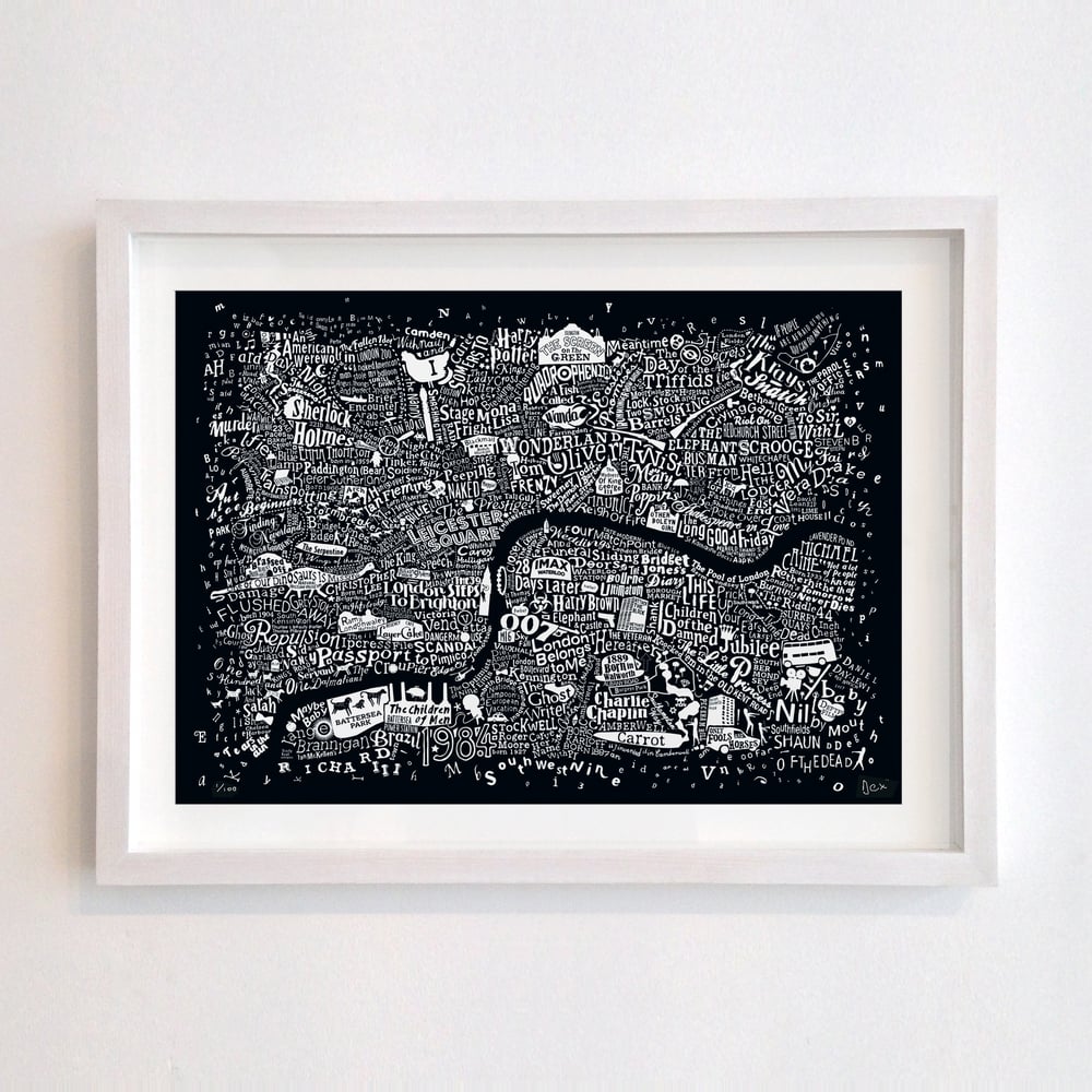 Central London Film Map (Black A3)