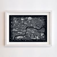 Image 1 of Central London Film Map (Black A3)