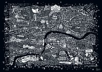 Image 2 of Central London Film Map (Black A3)