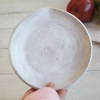 Image 5 of Speckled Stoneware Spoon Rest in White Matte Glaze Handcrafted in USA