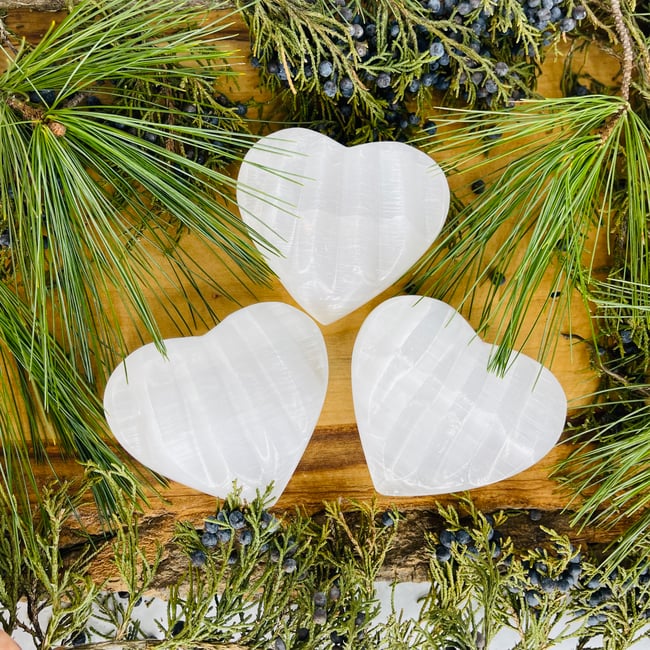 Groovy Selenite Heart 