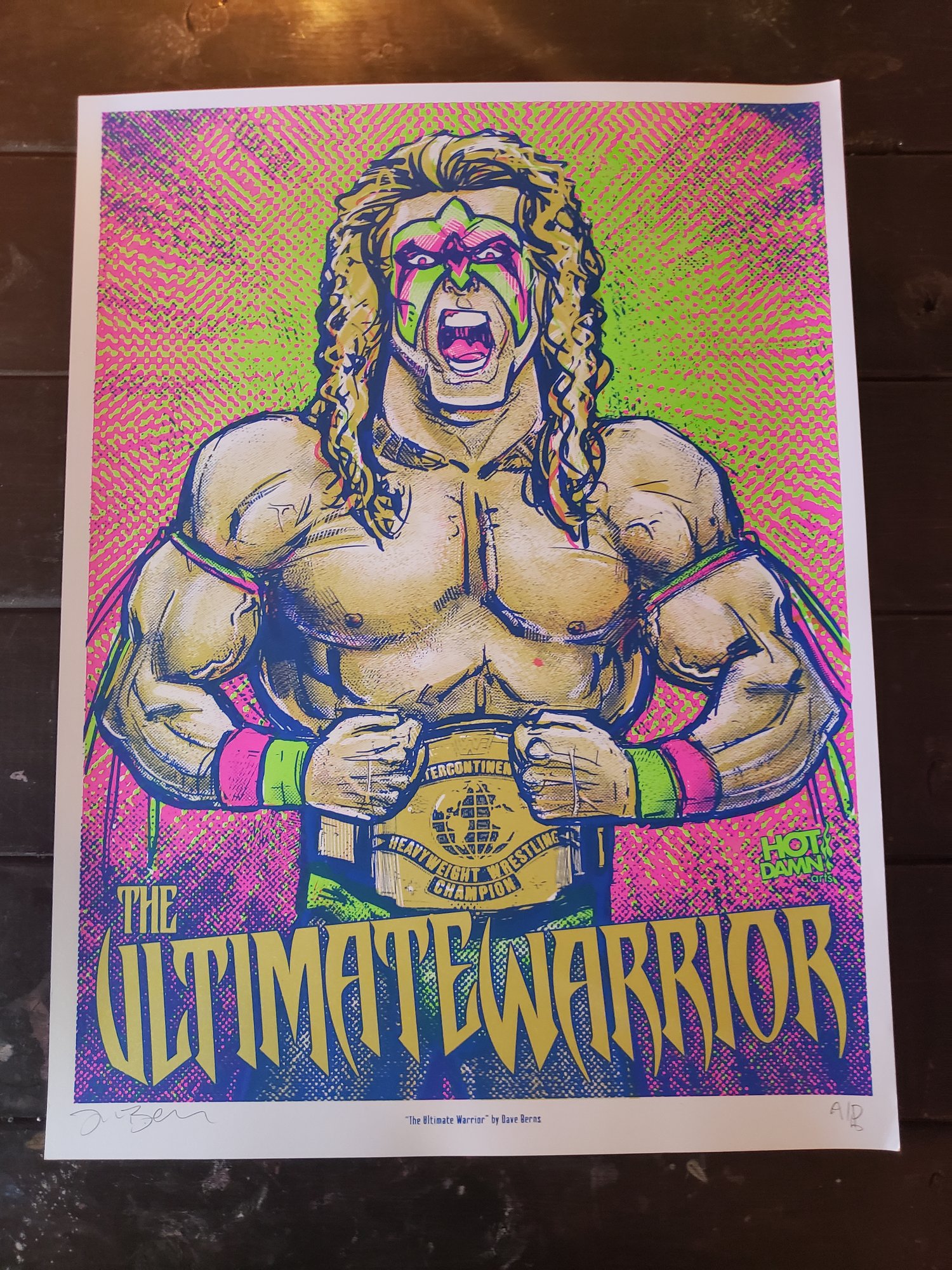 Ultimate Warrior Silkscreen Art Print