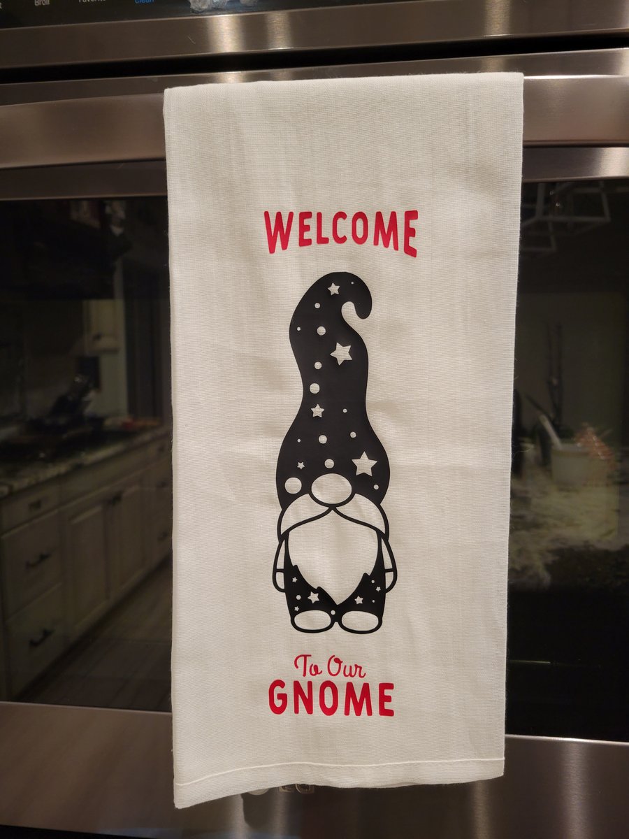 Kitchen Towel-Gnomes - Gnomes Sledding Down the Mountain, Gnome Towel-Funny  Image-100% Cotton Towel, Back Hanging Tab, Kitchen Decor