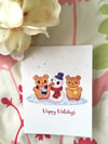 Happy Holidays Bear Greeting Card