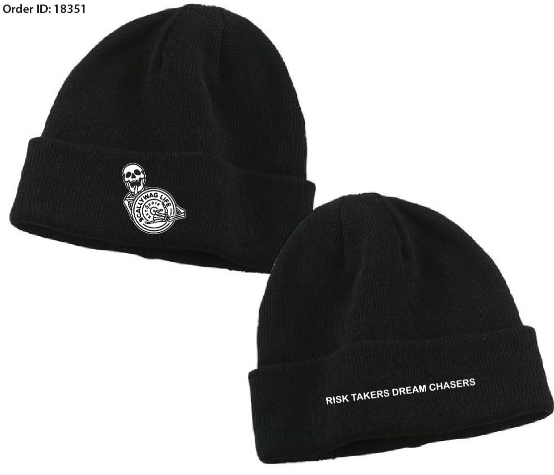 Image of Scallywag Life Beanie "Risk Takers Dream Chasers"