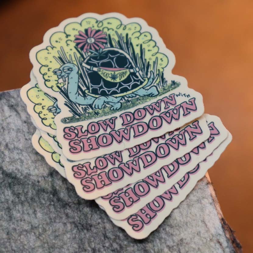 Image of SLOWDOWN WITH SHOWDOWN STICKERS (3Pack)