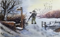 Image 2 of Metal Detectorist watercolour art prints