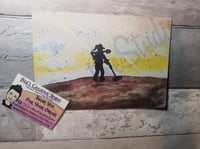 Image 4 of Metal Detectorist watercolour art prints