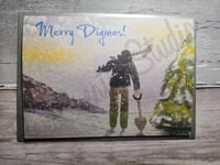 Image 1 of Merry Digmas Metal Detectorist themed Christmas cards