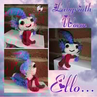 Image 1 of Labyrinth Worm "Ello..." Crochet ornament 
