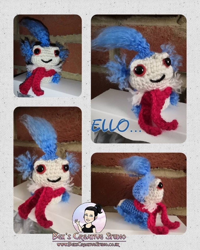 Image of Labyrinth Worm "Ello..." Crochet ornament