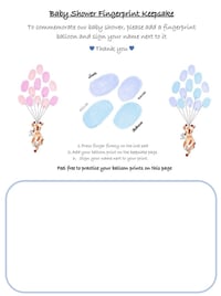 Image 4 of Personalised Baby Shower Fingerprint Keepsake Guest Book