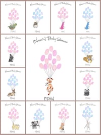 Image 1 of Personalised Baby Shower Fingerprint Keepsake Guest Book