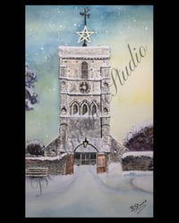Image 2 of Merry Christmas From Eastry cards - Chritlstmas cards - watercolour