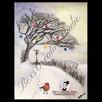Image 4 of Merry Christmas From Eastry cards - Chritlstmas cards - watercolour