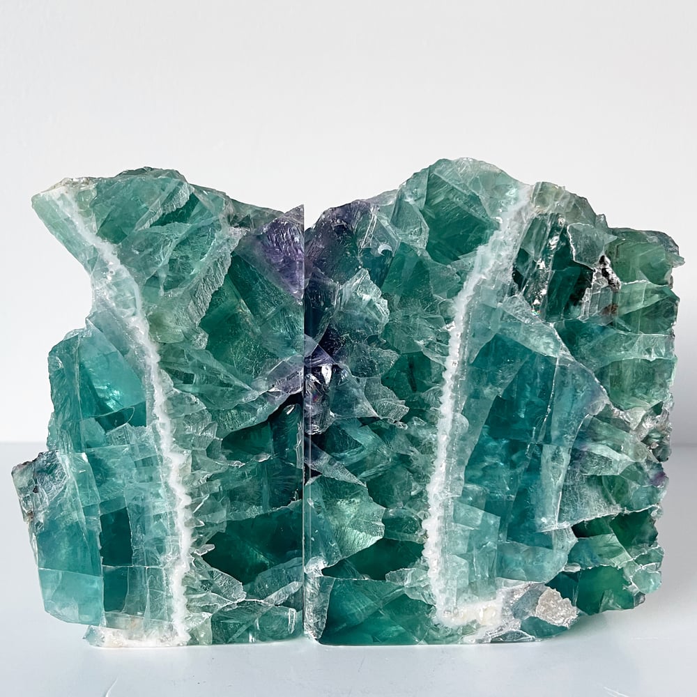 Image of Tricolor Fluorite BOOKENDS NO.72