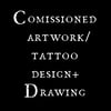 Commissioned Artwork/Tattoo Design + Original Drawing four sizes 