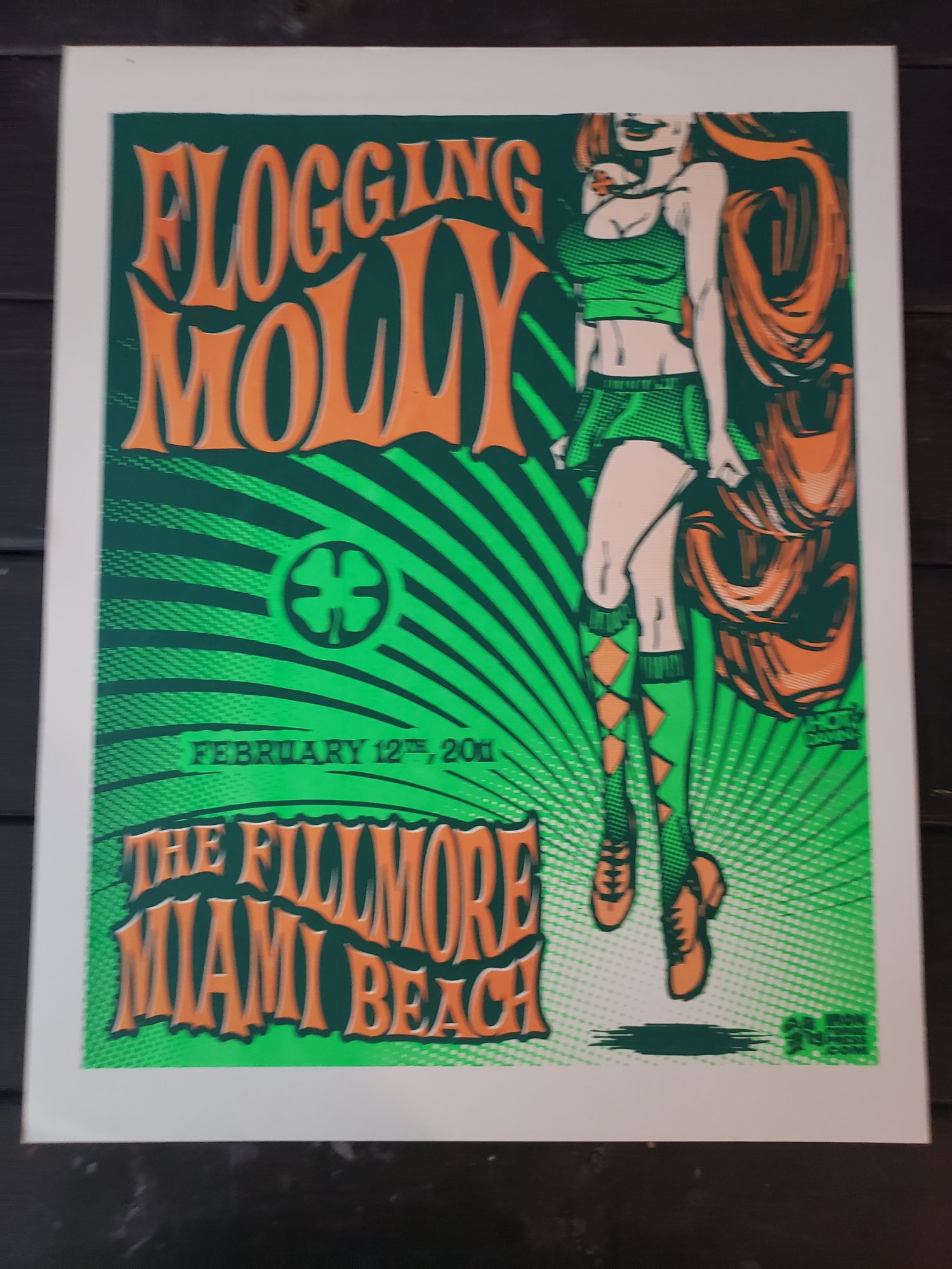 Flogging Molly Gig Poster 2011 Fort Lauderdale 