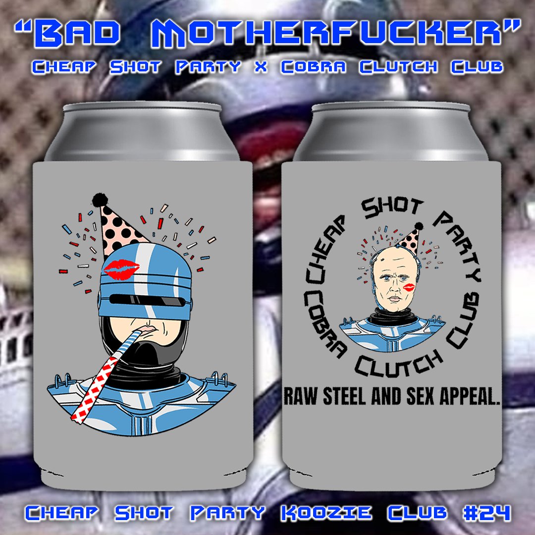 Image of "BAD MOTHERFUCKER" KOOZIE (CHEAP SHOT PARTY KOOZIE CLUB RELEASE #24)