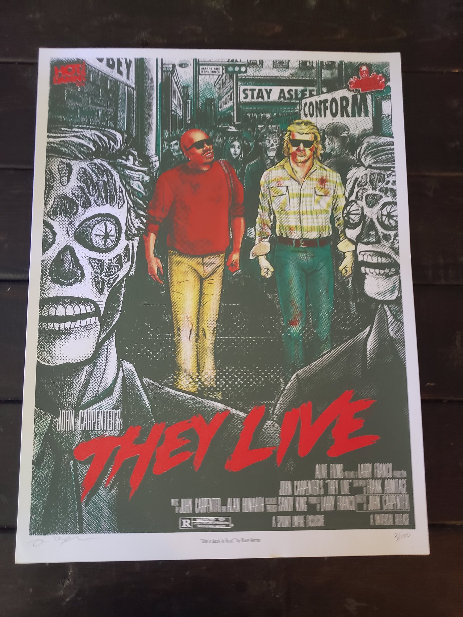 They Live Silkscreen Movie Poster 