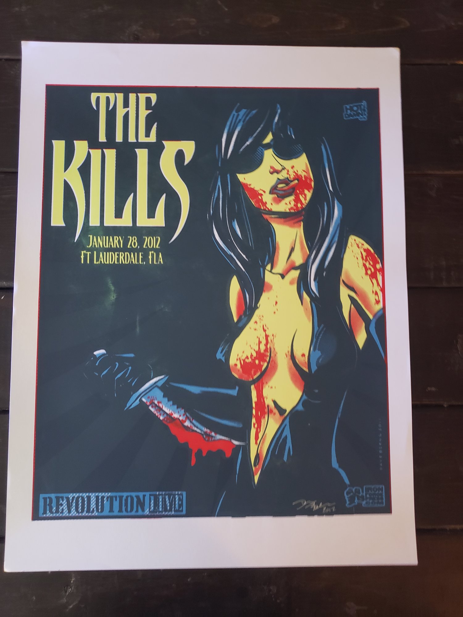 The Kills Gig Poster 2012 Fort Lauderdale 