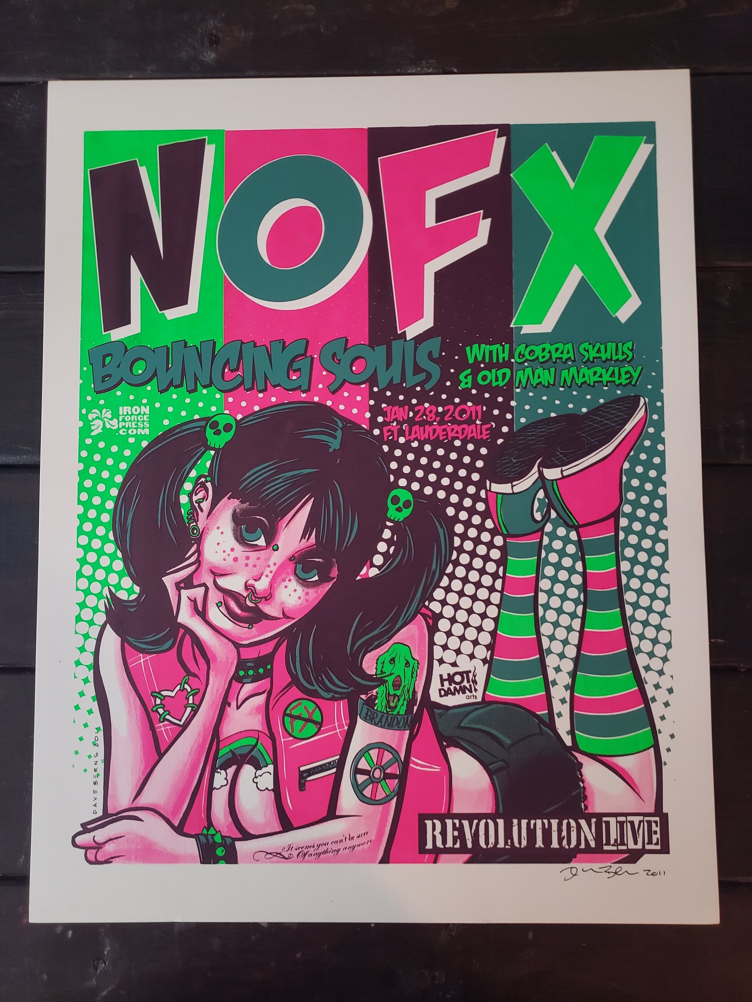 NOFX Gig Poster 2011 Fort Lauderdale 