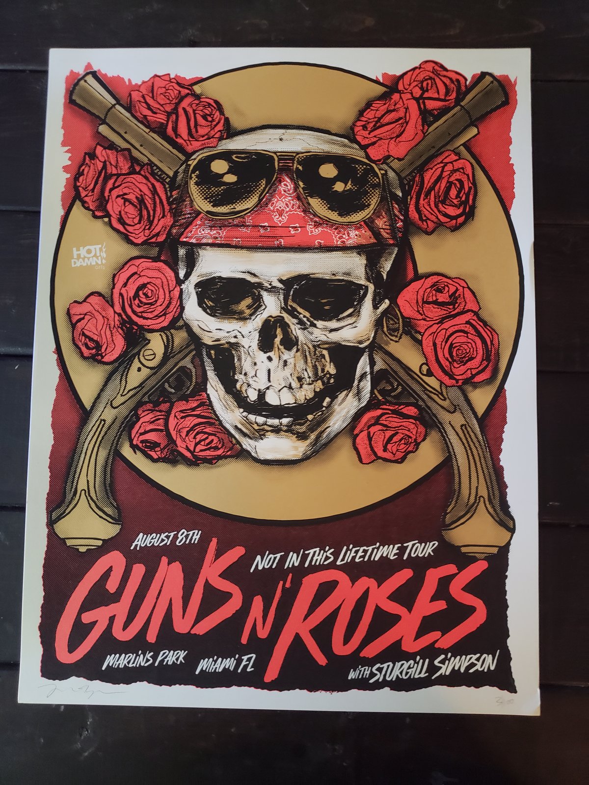 Guns n' Roses Gig Poster Miami | Hot Damn Arts