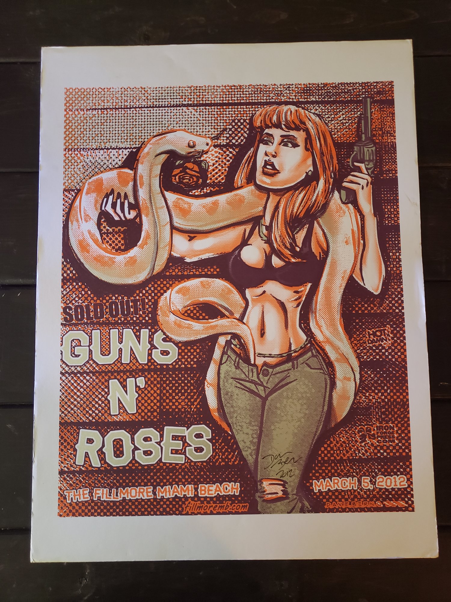Guns n' Roses Gig Poster 2012 Miami