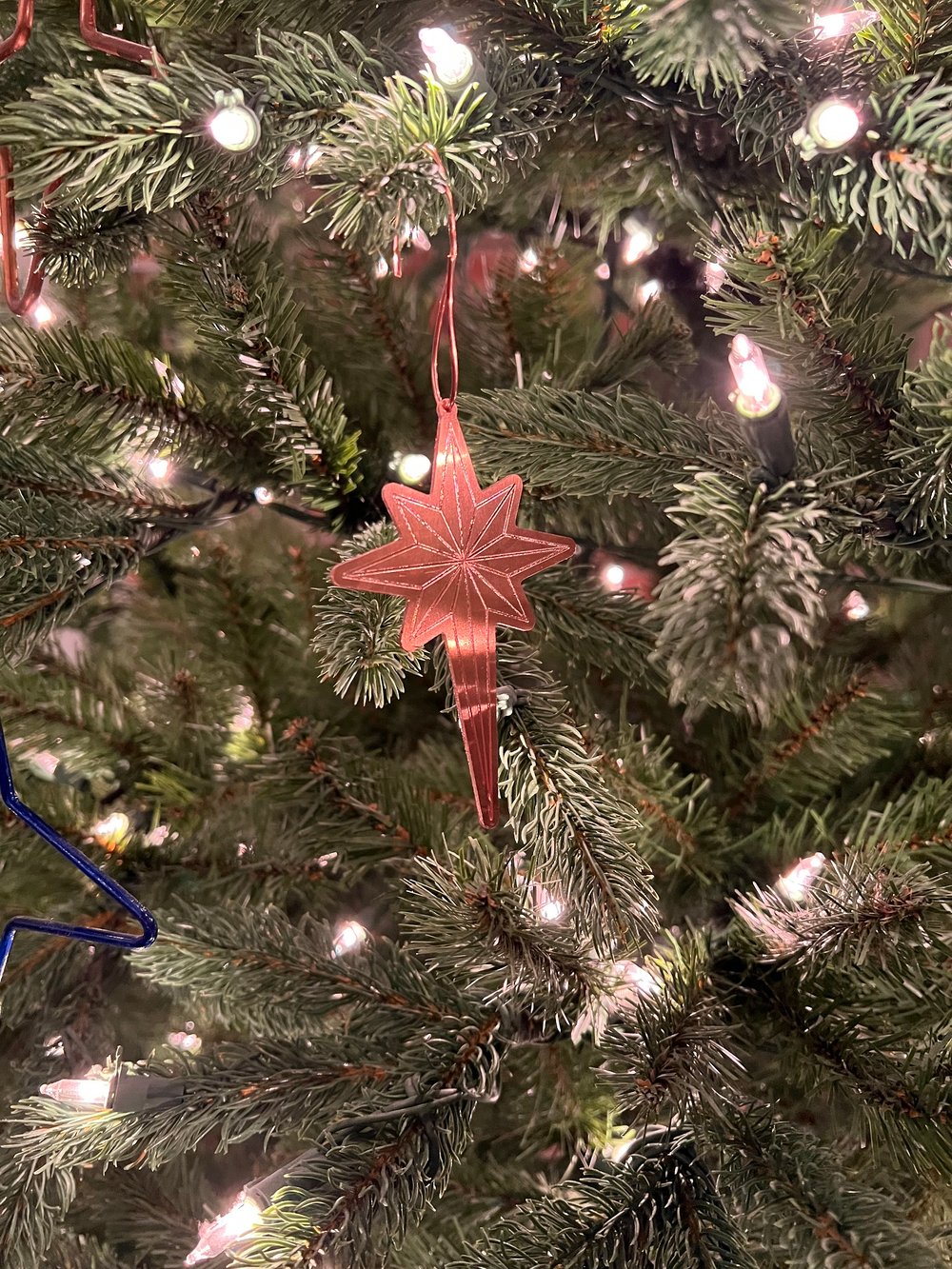 Star of Bethlehem Copper Christmas Ornament