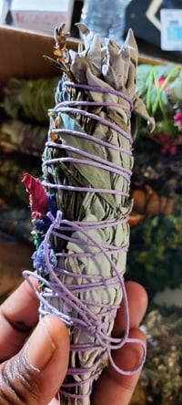 Image 3 of 🌼6" Pre Made Goddess Sage Wand