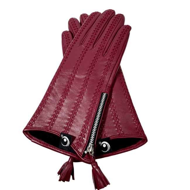 ACTIVE PALM ➐™  'Merlot' - Women's Touchscreen Leather Gloves 