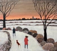 Snow on Norfolk Fields (PRINT)