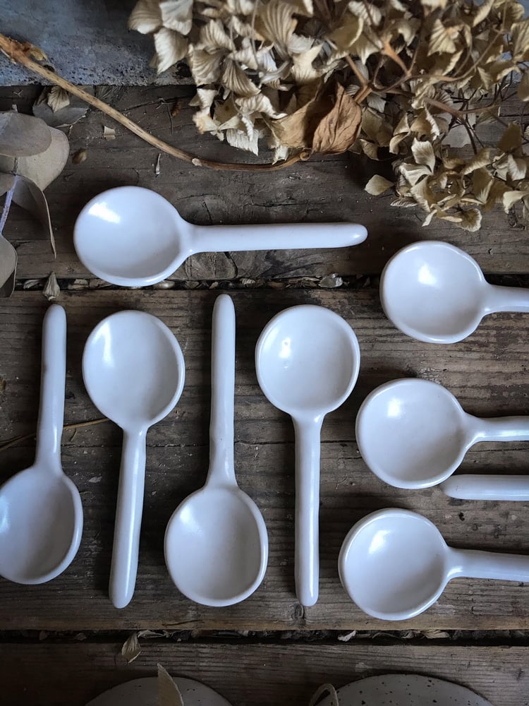 Image of White spoons