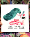CHRISTMAS GREETING CARD W/ ENVELOPE • Sweet Days