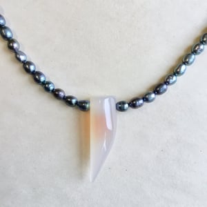 Image of Pearl and Carnelian necklace 2