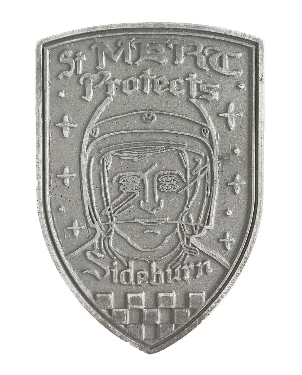 Image of St Mert Protects Shield