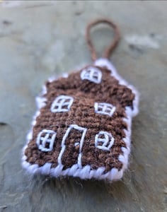 Image of Gingerbread House, ornament, handwoven