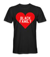 Black and Red Love Black Family Tee 