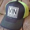 VIN Verified Cap - Dark Grey Front, Lime Green Mesh Back