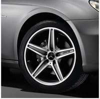 Image 4 of Mercedes Alloy Wheel Centre Caps 75mm Badge Hub Emblem Chrome Gloss Black x4