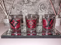 Image 1 of LV  INSPIRED RED CANDLE SET 