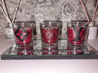 Image 4 of LV  INSPIRED RED CANDLE SET 