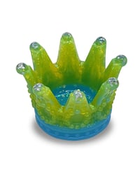 Image 1 of Green & Blue Royal Crown Ashtray