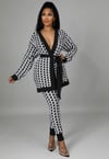 Front Tie Cardigan Pants Set