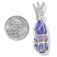 Image 3 of Rough Tanzanite Sapphire Ruby Sterling Pendant