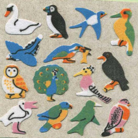 Image of Bird Fuzzy Stickers
