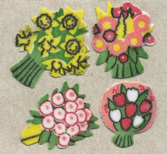 Image of Bouquet Fuzzy Stickers