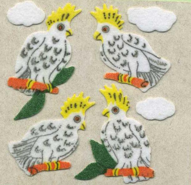 Image of Cockatoo Fuzzy Stickers