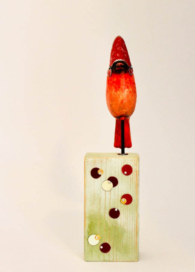The Cardinal Bird Sculpture