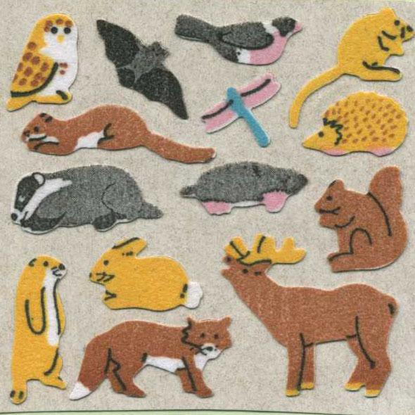 Image of Wildlife Fuzzy Stickers